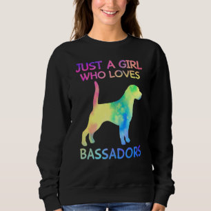 Camiseta Só Uma Menina Que Ama Cachorro Bassador Engraçado
