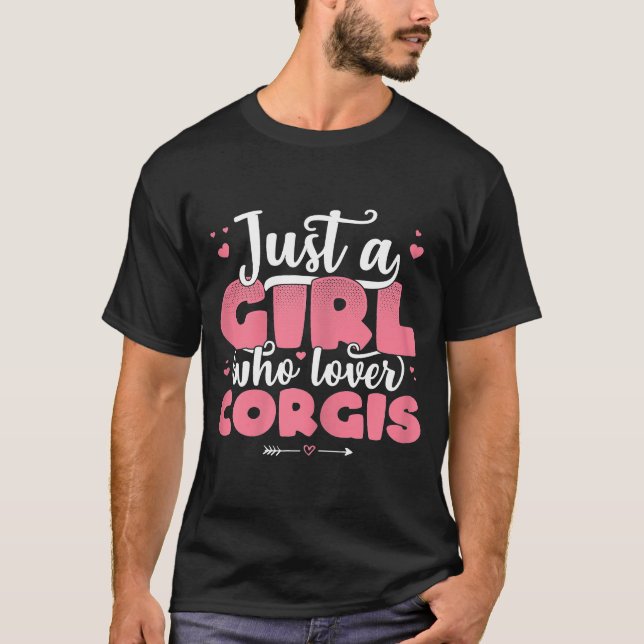 Camiseta Só Uma Menina Que Ama Cachorro Corgis (Frente)