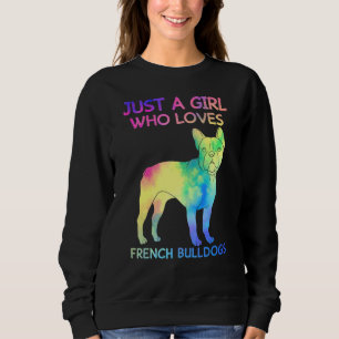 Camiseta Só Uma Menina Que Ama Cachorro Francês Engraçado
