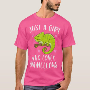 Camiseta Só Uma Menina Que Ama Camaleões, Camaleão Bonito L