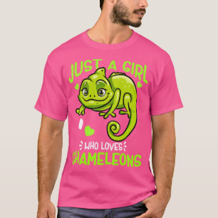 Camiseta Só Uma Menina Que Ama Camaleões Engraçada Chameleo