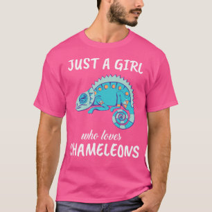Camiseta Só Uma Menina Que Ama Camaleões Roupa Camaleão
