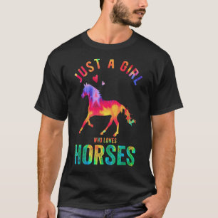 Camiseta Só Uma Menina Que Ama Cavalo De Cavalo