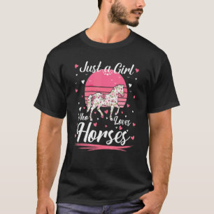 Camiseta Só Uma Menina Que Ama Cavalos Para Meninas