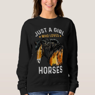 Camiseta Só Uma Menina Que Ama Cavalos Que Ama As Mulheres