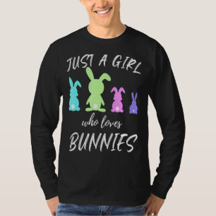 Camiseta Só Uma Menina Que Ama Coelhinhos Bonitos