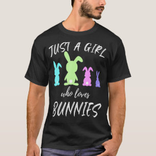 Camiseta Só Uma Menina Que Ama Coelhinhos Bonitos