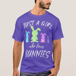 Camiseta Só Uma Menina Que Ama Coelhinhos Bonitos E Amante 