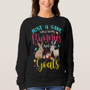 Camiseta Só Uma Menina Que Ama Coelhinhos E Goats Floral Bu