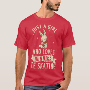 Camiseta Só Uma Menina Que Ama Coelhinhos E Ice Skating Fig