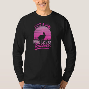 Camiseta Só Uma Menina Que Ama Coelhinhos Para As Mulheres