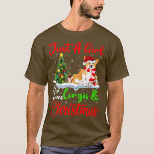Camiseta Só Uma Menina Que Ama Corgis E Natal595