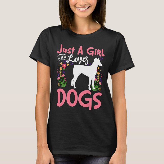 Camiseta Só Uma Menina Que Ama Dogs Doberman 289 (Frente)