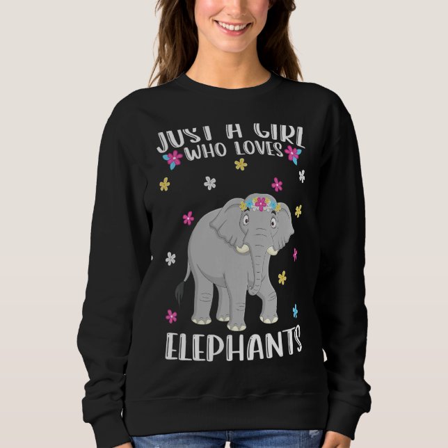 Camiseta Só Uma Menina Que Ama Elefantes, Elefante Bonito (Frente)