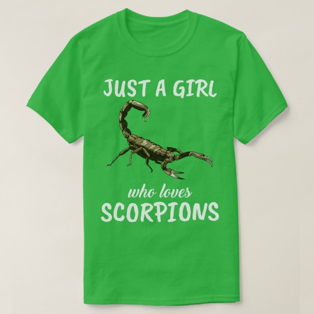 Camiseta Só Uma Menina Que Ama Escorpiões (Frente do Design)