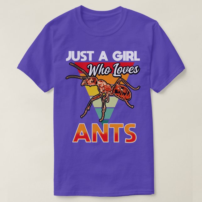 Camiseta Só Uma Menina Que Ama Formigas (Frente do Design)