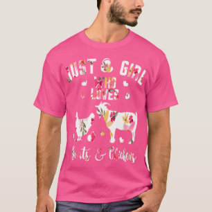 Camiseta Só Uma Menina Que Ama Galinha De Cabra
