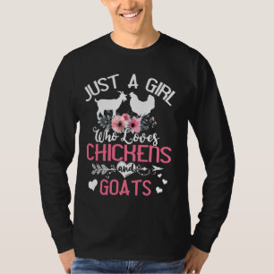 Camiseta Só Uma Menina Que Ama Galinha Gosta De Um Farmador