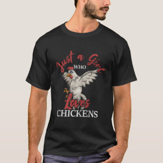 Camiseta Só Uma Menina Que Ama Galinha No Natal