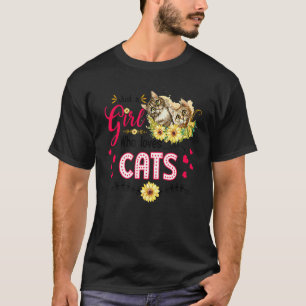 Camiseta Só Uma Menina Que Ama Gatos Bonitos
