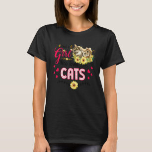 Camiseta Só Uma Menina Que Ama Gatos Bonitos