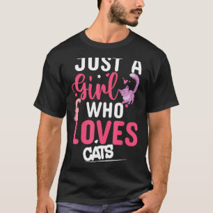 Camiseta Só Uma Menina Que Ama Gatos Bonitos