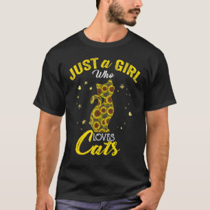 Camiseta Só Uma Menina Que Ama Gatos Fofinhos Para Mulheres
