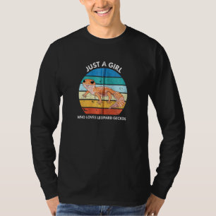 Camiseta Só Uma Menina Que Ama Gecko Engraçado Gecko Mãe Re