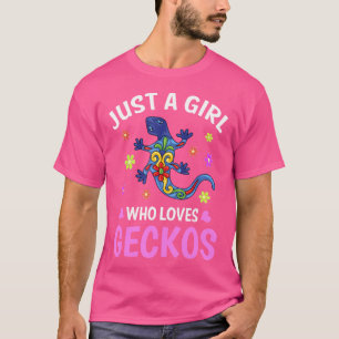 Camiseta Só Uma Menina Que Ama Geckos Eu Cuto Gecko I Girl