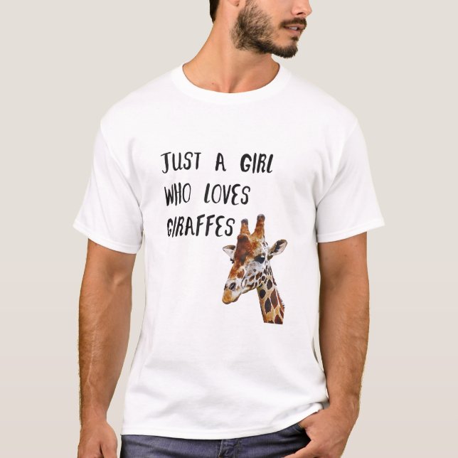 Camiseta Só Uma Menina Que Ama Girafas Bestiçadas (Frente)