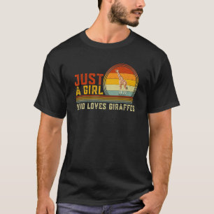 Camiseta Só Uma Menina Que Ama Girafas Bestiçadas