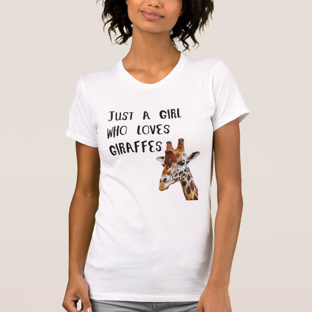 Camiseta Só Uma Menina Que Ama Girafas Bestiçadas (Frente)