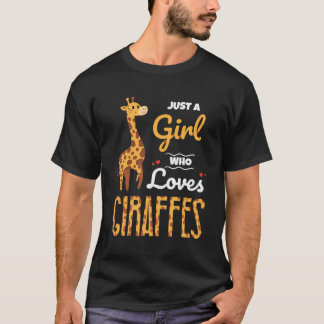 Camiseta Só Uma Menina Que Ama Girafas Funny Safari África