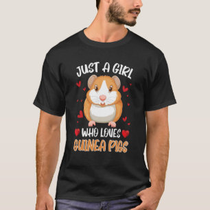 Camiseta Só Uma Menina Que Ama Guiné Pigs Cavy Para Meninas