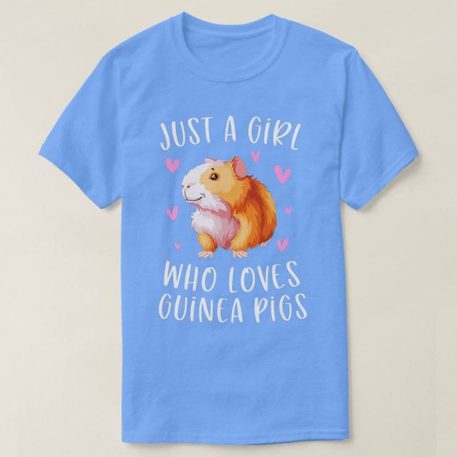 Camiseta Só Uma Menina Que Ama Guiné Pigs Engraçados Presen (Frente do Design)