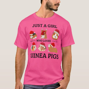 Camiseta Só Uma Menina Que Ama Guiné Suína Bonita Porco