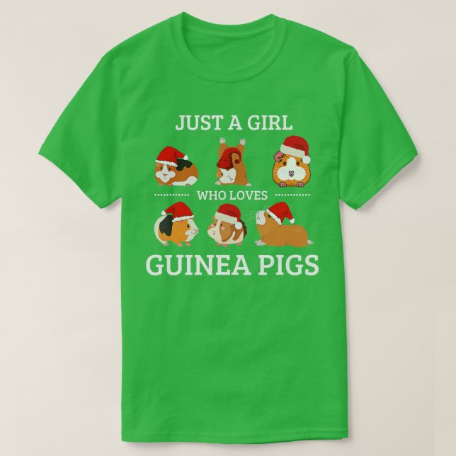 Camiseta Só Uma Menina Que Ama Guiné Suína Bonita Porco (Frente do Design)