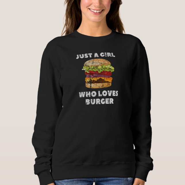Camiseta Só Uma Menina Que Ama Hamburge Burger Cheeseburger (Frente)