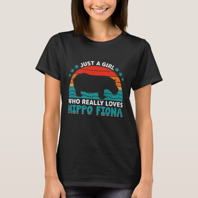 Camiseta Só Uma Menina Que Ama Hippo-Fiona (Frente)