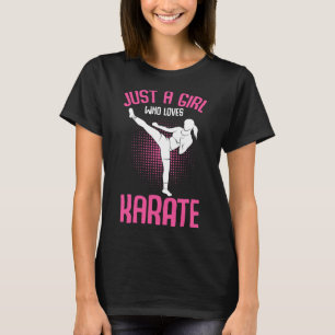 Camiseta Só Uma Menina Que Ama Karate Kids Girls
