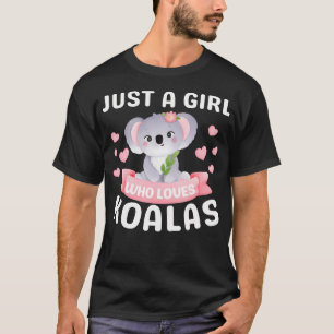 Camiseta Só Uma Menina Que Ama Koala Bear Um Feliz Natal B