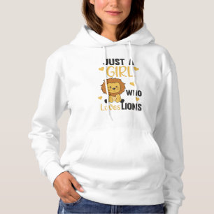 Camiseta Só Uma Menina Que Ama Leões Bons E Leão Grande Gat