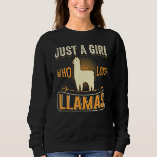 Camiseta Só Uma Menina Que Ama Lhamas Engraçado Llama