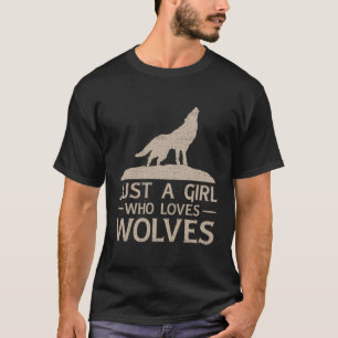 Camiseta Só Uma Menina Que Ama Lobo Lobo, Dando Presente Pa