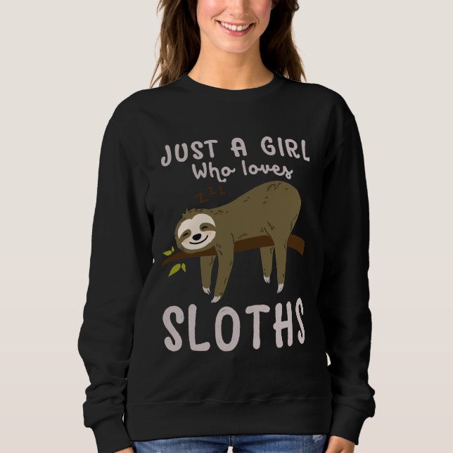 Camiseta Só Uma Menina Que Ama Lútero Engraçado, Bela Sloth (Frente)