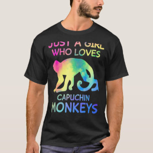Camiseta Só Uma Menina Que Ama Macacos Capuchim, Monge Engr