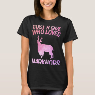 Camiseta Só Uma Menina Que Ama Markhors Para As Mulheres Ca