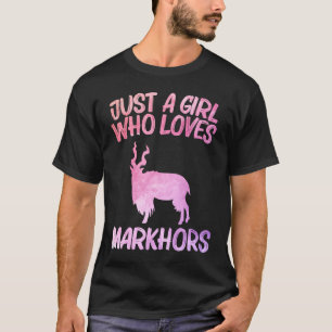 Camiseta Só Uma Menina Que Ama Markhors Para As Mulheres Ca