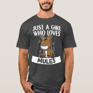 Camiseta Só Uma Menina Que Ama Mules Cute Donkey Mule