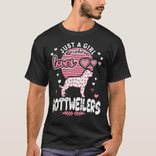 Camiseta Só Uma Menina Que Ama O Ajustado Rottweiler
